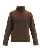 Matchesfashion.com Inis Mein - Roll-neck Wool-blend Sweater - Mens - Multi