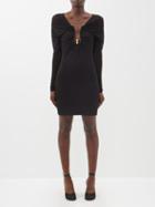 Christopher Esber - Polar Orbit Stretch-jersey Ruched Mini Dress - Womens - Black