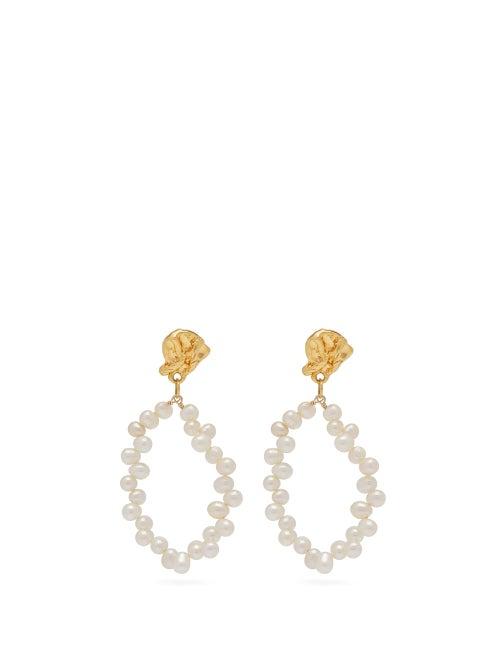 Matchesfashion.com Alighieri - Apollos Story 24kt Gold Plated Pearl Earrings - Womens - Gold