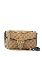 Gucci - Gg Marmont Small Matelass-canvas Shoulder Bag - Womens - Beige Multi
