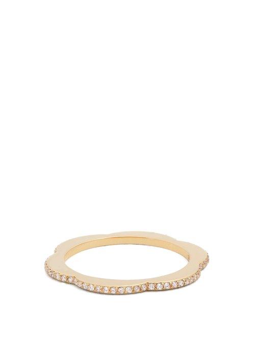 Matchesfashion.com Raphaele Canot - Happy Deco Diamond & Yellow Gold Ring - Womens - Gold