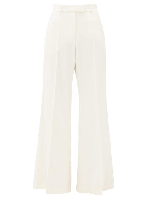 Matchesfashion.com Racil - Lincoln Flared Wool-twill Trousers - Womens - Ivory