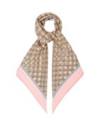 Gucci - Gg And Bee-print Silk Scarf - Womens - Brown Multi