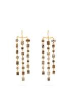 Matchesfashion.com Pippa Small Turquoise Mountain - Sasaani Agate And Gold Vermeil Drop Earrings - Womens - Grey
