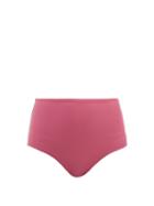 Matchesfashion.com Casa Raki - Ana High Rise Bikini Briefs - Womens - Dark Pink