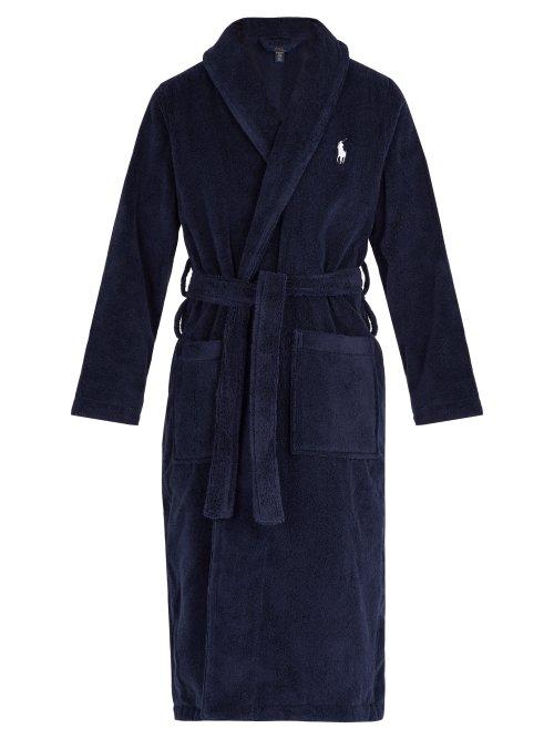 Matchesfashion.com Polo Ralph Lauren - Mid Weight Cotton Terry Robe - Mens - Navy