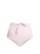 Matchesfashion.com Mara Hoffman - Jay Knot Tie High Waisted Bikini Briefs - Womens - Pink