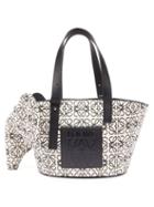 Ladies Bags Loewe - Elephant Anagram-jacquard Canvas & Leather Bag - Womens - White Black