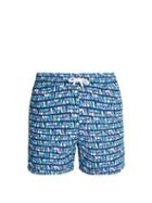 Matchesfashion.com Frescobol Carioca - Sports Bossa Print Swim Shorts - Mens - Blue Multi