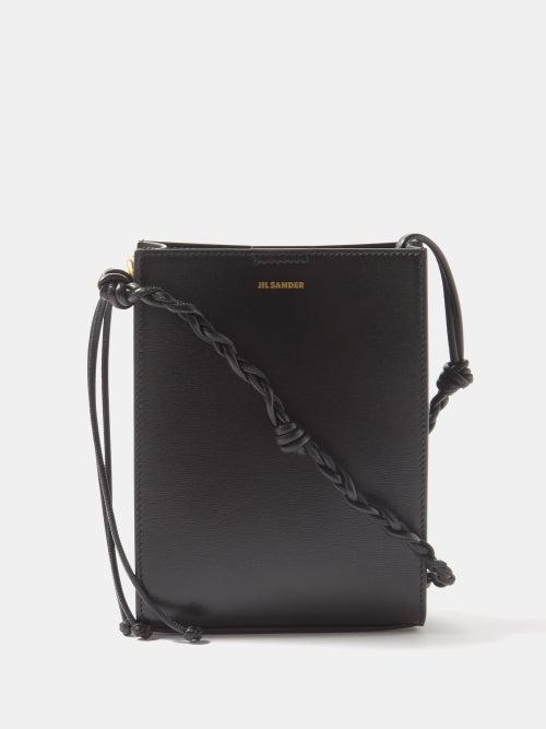 Jil Sander - Tangle Braided-strap Leather Cross-body Bag - Womens - Black