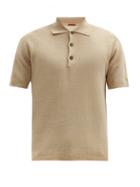 Matchesfashion.com Barena Venezia - Marco Linen Knitted Polo Shirt - Mens - Beige