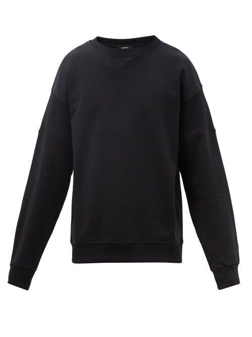 Balmain - Logo-print Cotton-jersey Sweatshirt - Mens - Black