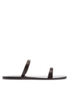 Matchesfashion.com A.emery - Lola Double Strap Leather Slides - Womens - Black