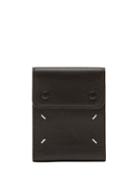 Maison Margiela - Four-stitch Press-stud Grained-leather Wallet - Mens - Black