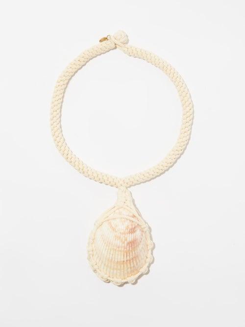 Chlo - Larry Shell & Silk Necklace - Womens - White