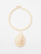 Chlo - Larry Shell & Silk Necklace - Womens - White