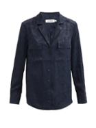 Matchesfashion.com Cefinn - Spencer Camouflage-jacquard Shirt - Womens - Navy