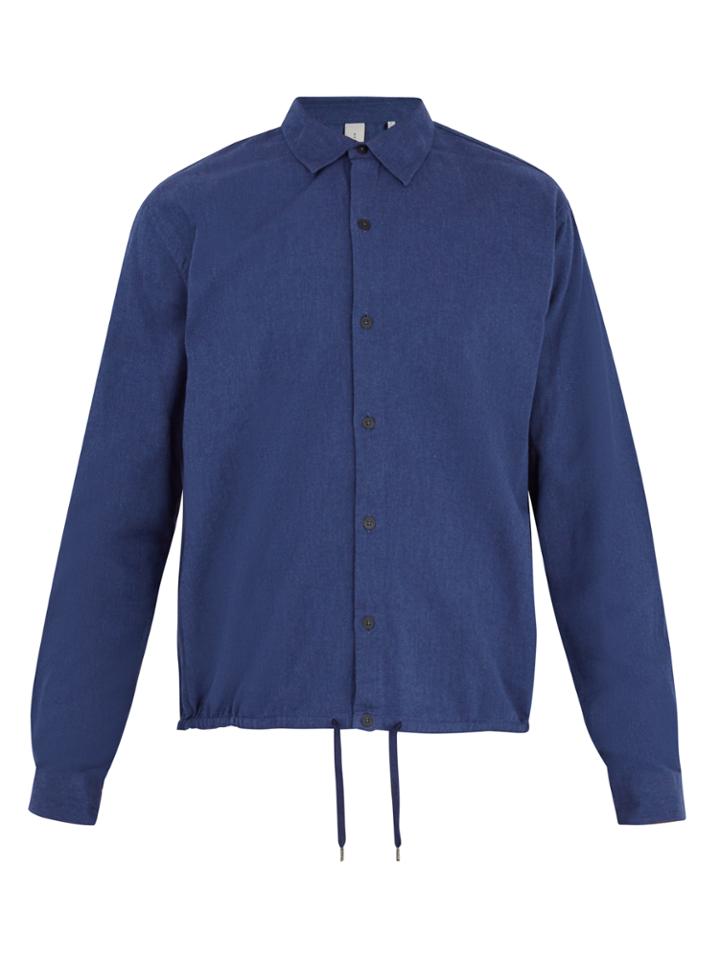 S0rensen Seafarer Drawstring-hem Cotton-chambray Shirt