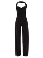 Norma Kamali - Cayla Jersey Wide-leg Jumpsuit - Womens - Black