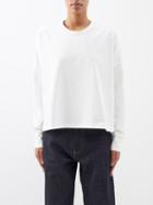 Studio Nicholson - Dropped-shoulder Cotton Long-sleeved T-shirt - Womens - White