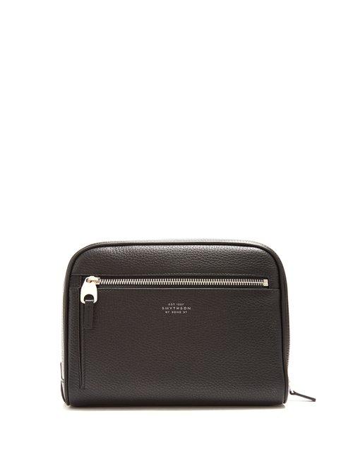 Matchesfashion.com Smythson - Burlington Grained Leather Wash Bag - Mens - Black