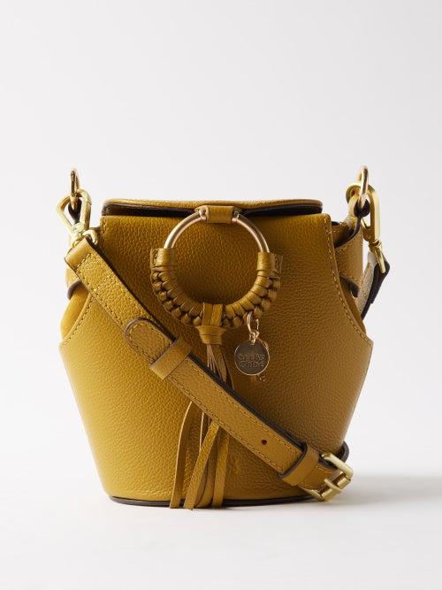 See By Chlo - Joan Grained-leather Bucket Bag - Womens - Khaki