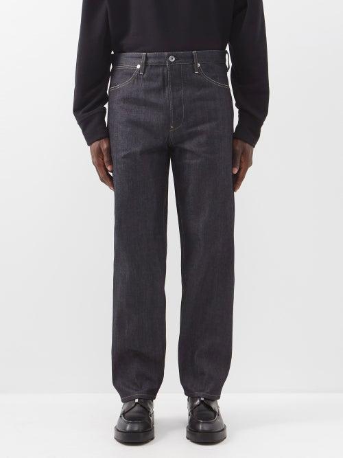 Jil Sander - Logo-patch Denim Straight-leg Jeans - Mens - Dark Blue