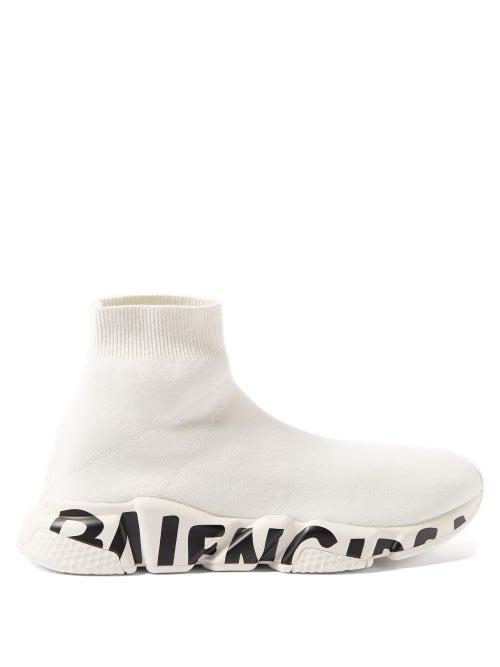 Balenciaga - Speed Graffiti Trainers - Mens - Cream