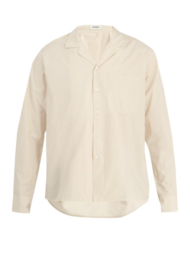 Commas Camp-collar Cotton-poplin Shirt