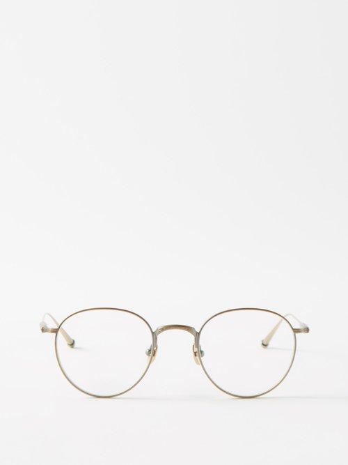 Matsuda - Round Titanium Glasses - Mens - Gold