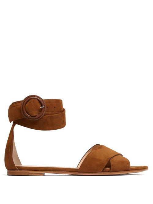 Matchesfashion.com Gianvito Rossi - Portofino Sandals - Womens - Dark Brown