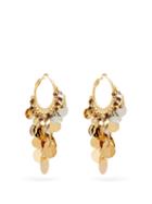 Matchesfashion.com Rosantica - Gitana Coin-embellished Hoop Earrings - Womens - Silver Gold