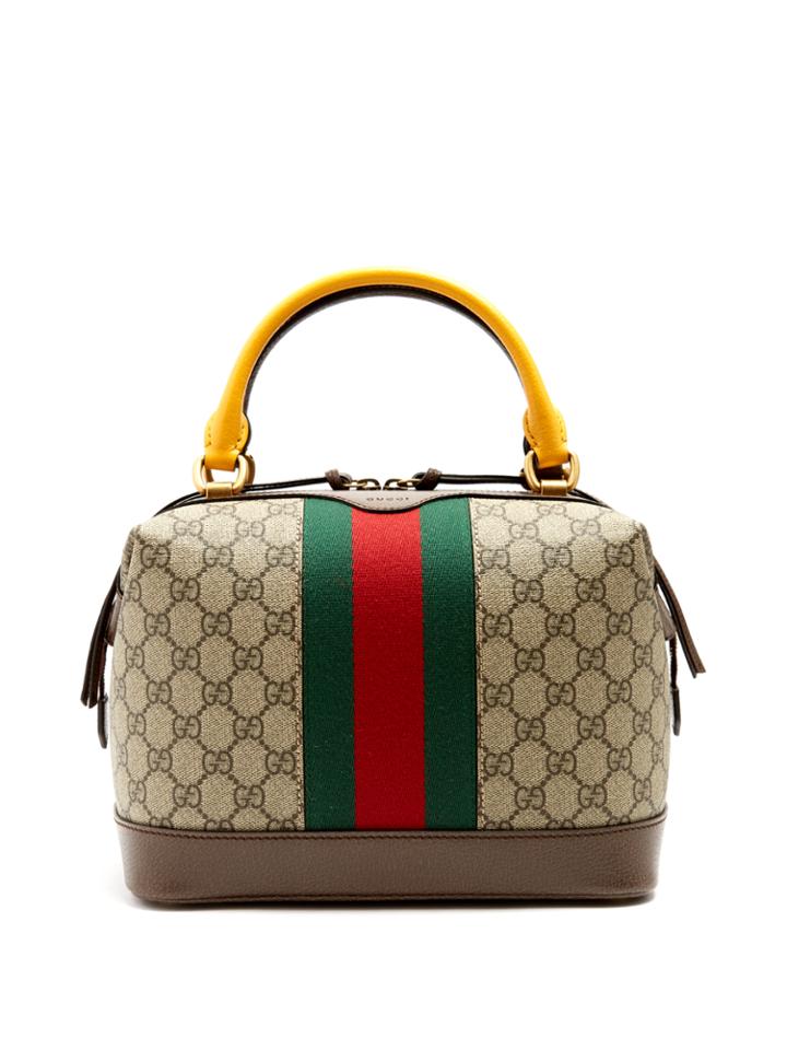 Gucci Gg Supreme Canvas And Leather Bag