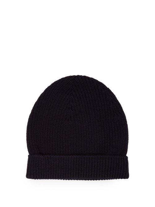 Matchesfashion.com De Bonne Facture - Ribbed Knit Wool Beanie Hat - Mens - Navy