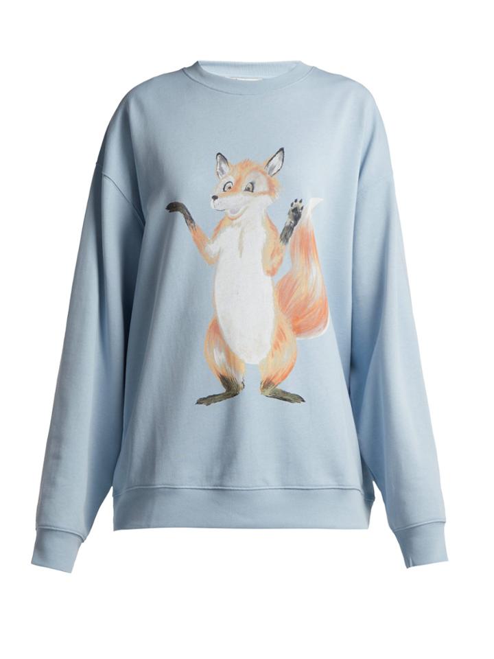 Acne Studios Fox-print Oversized Cotton Sweatshirt