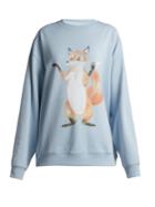 Acne Studios Fox-print Oversized Cotton Sweatshirt