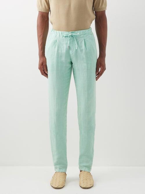 Thom Sweeney - Linen-slub Trousers - Mens - Green