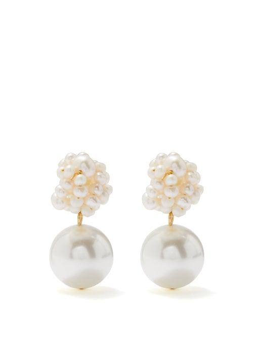 Completedworks - Pearl & 14kt Gold-vermeil Drop Earrings - Womens - Pearl