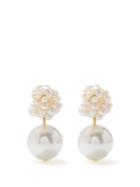 Completedworks - Pearl & 14kt Gold-vermeil Drop Earrings - Womens - Pearl