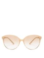 Matchesfashion.com The Row - X Oliver Peoples Brooktree Acetate Sunglasses - Womens - Cream