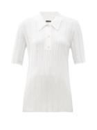 Matchesfashion.com Joseph - Ribbed Jersey Polo Shirt - Womens - Ivory
