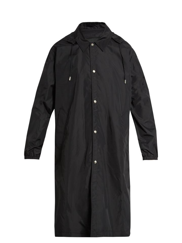 Ami Point-collar Shell Trench Coat