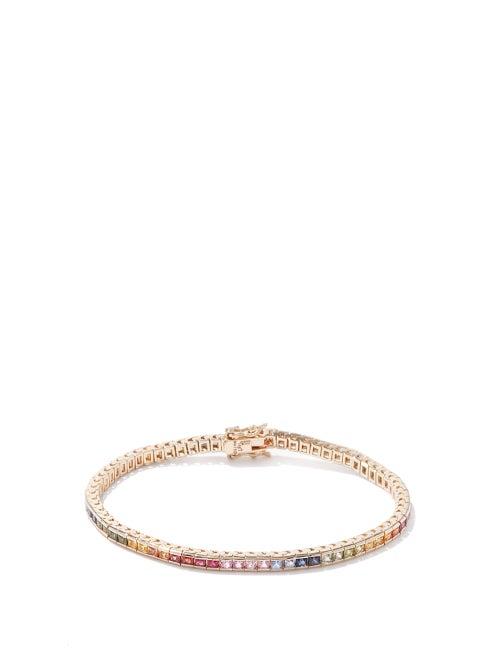 Mateo - Sapphire & 14kt Gold Tennis Bracelet - Womens - Multi