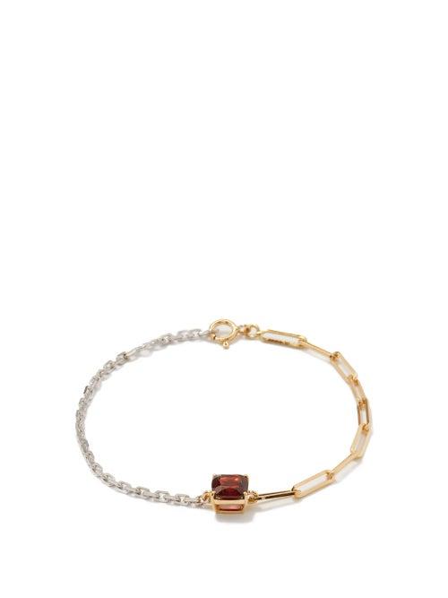 Yvonne Lon - Garnet & 18kt Gold Bracelet - Womens - Red Multi