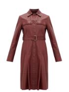 Matchesfashion.com Sportmax - Pausa Shirtdress - Womens - Burgundy