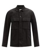 Matchesfashion.com Jil Sander - Patch-pocket Cotton Herringbone-twill Shirt - Mens - Black