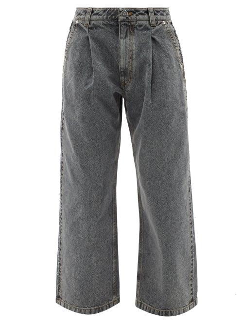 Vaquera - Cropped Straight-leg Jeans - Womens - Grey