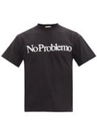 Mens Rtw Aries - No Problemo Cotton-jersey T-shirt - Mens - Black