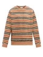 Matchesfashion.com Burberry - Edson Icon Striped Fleece Sweater - Mens - Beige Multi