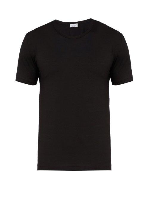 Matchesfashion.com Zimmerli - Pureness Stretch Jersey T Shirt - Mens - Black